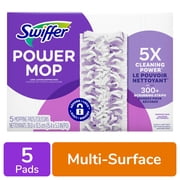 Pack of 2 Swiffer PowerMop Multi-Surface Mopping Pad Refills for Floor Cleaning, 5 ct (Package May Vary)