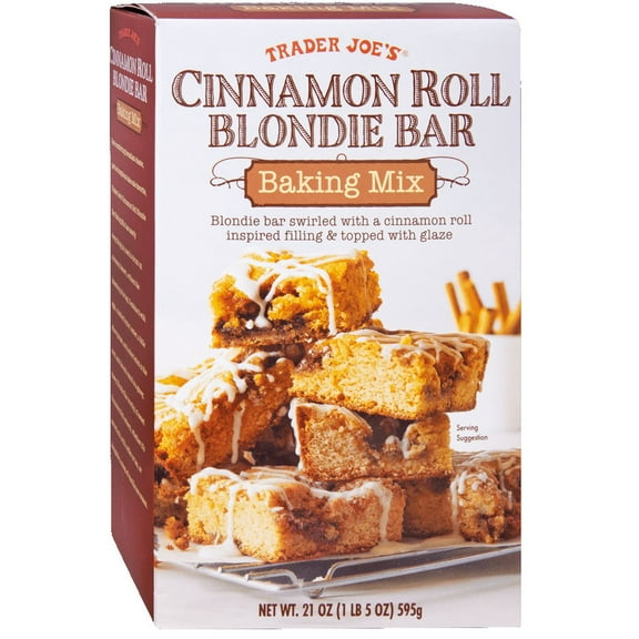 Pack of 2 - TJs Cinnamon Roll Blondie Bar Baking Mix 21 Oz