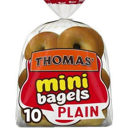 Pack of 2 - Thomas' Plain Mini Bagels, 10 ct