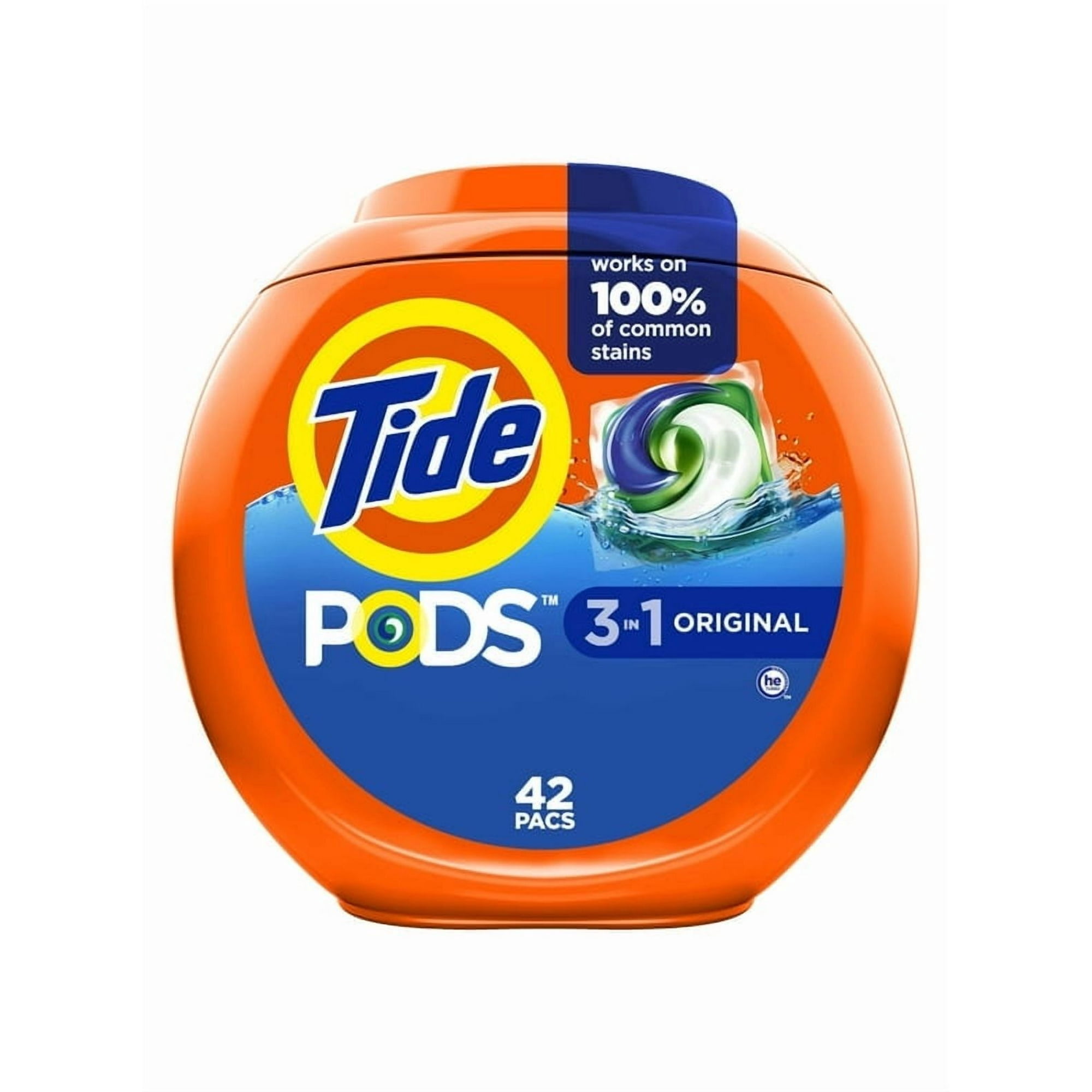 Pack of 2 Tide PODS Liquid Laundry Detergent, Original Scent, HE Compatible, 42 Count