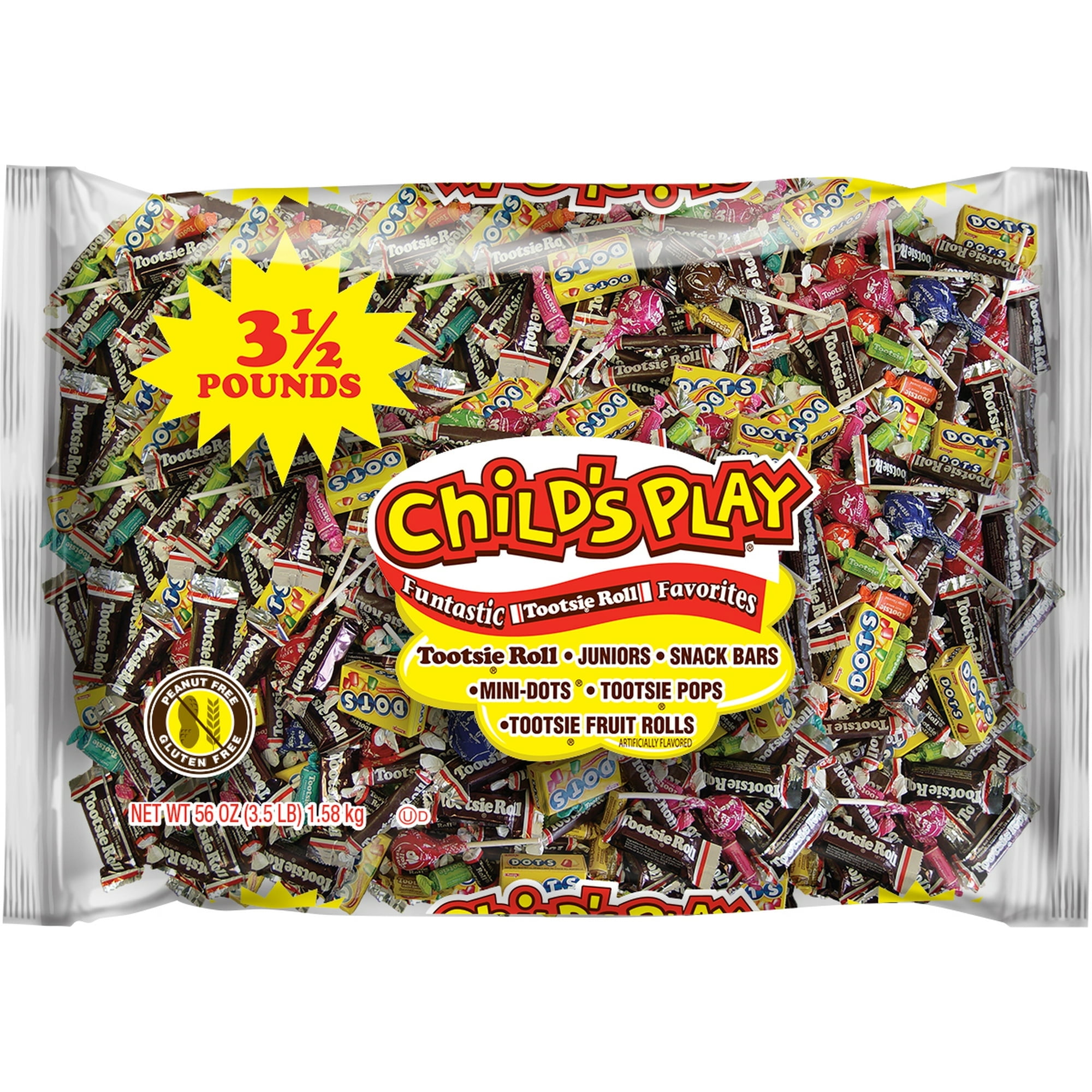 Pack of 2 Tootsie Child's Play Variety Candies Pack, 3.5 Ib