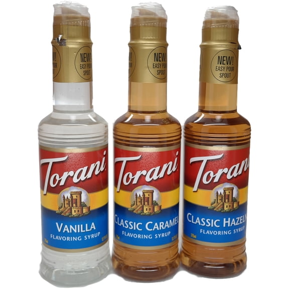 Pack of 2 - Torani Vanilla, Classic Hazelnut, & Caramel 12.7 Oz (Variety Pack Of 3)