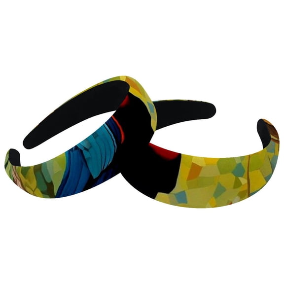 Pack of 2 Toucan Headbands for Washing Face or Facial, Skincare Makeup Headbands for Face Washing, Skin Treatment