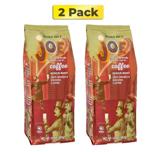 Pack of 2 Trader Joe's Joe Medium Roast Ground Coffee | 14 oz