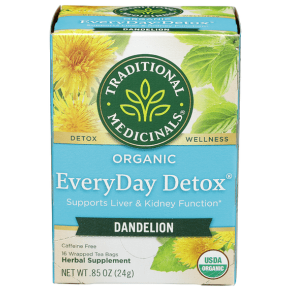 Pack of 2 - Traditional Medicinals Organic EveryDay Detox Dandelion Tea 16 ct