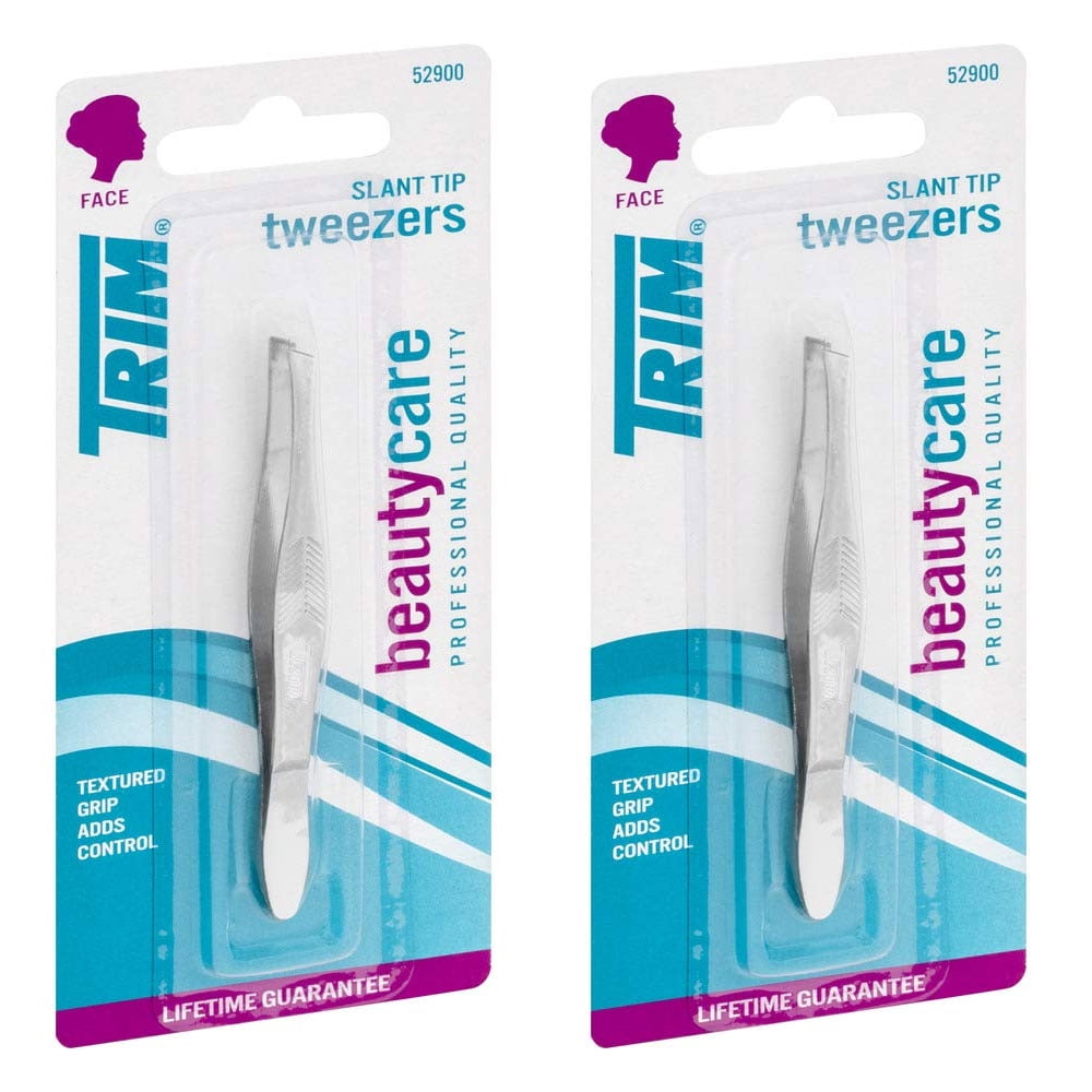 Pack of (2) Trim Tweezers With Slant Tip Eye Care Implements