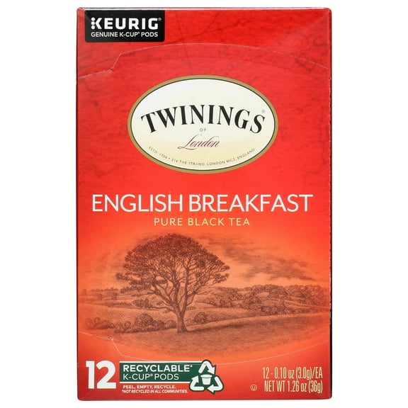 Pack of 2 - Twinings Tea English Breakfast Tea K-Cups, 12 Ct