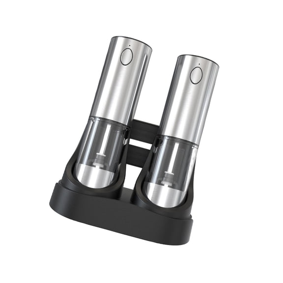 Pack of 2 USB Rechargeable Electric Pulverizers Tap Action LED Lighting Feature