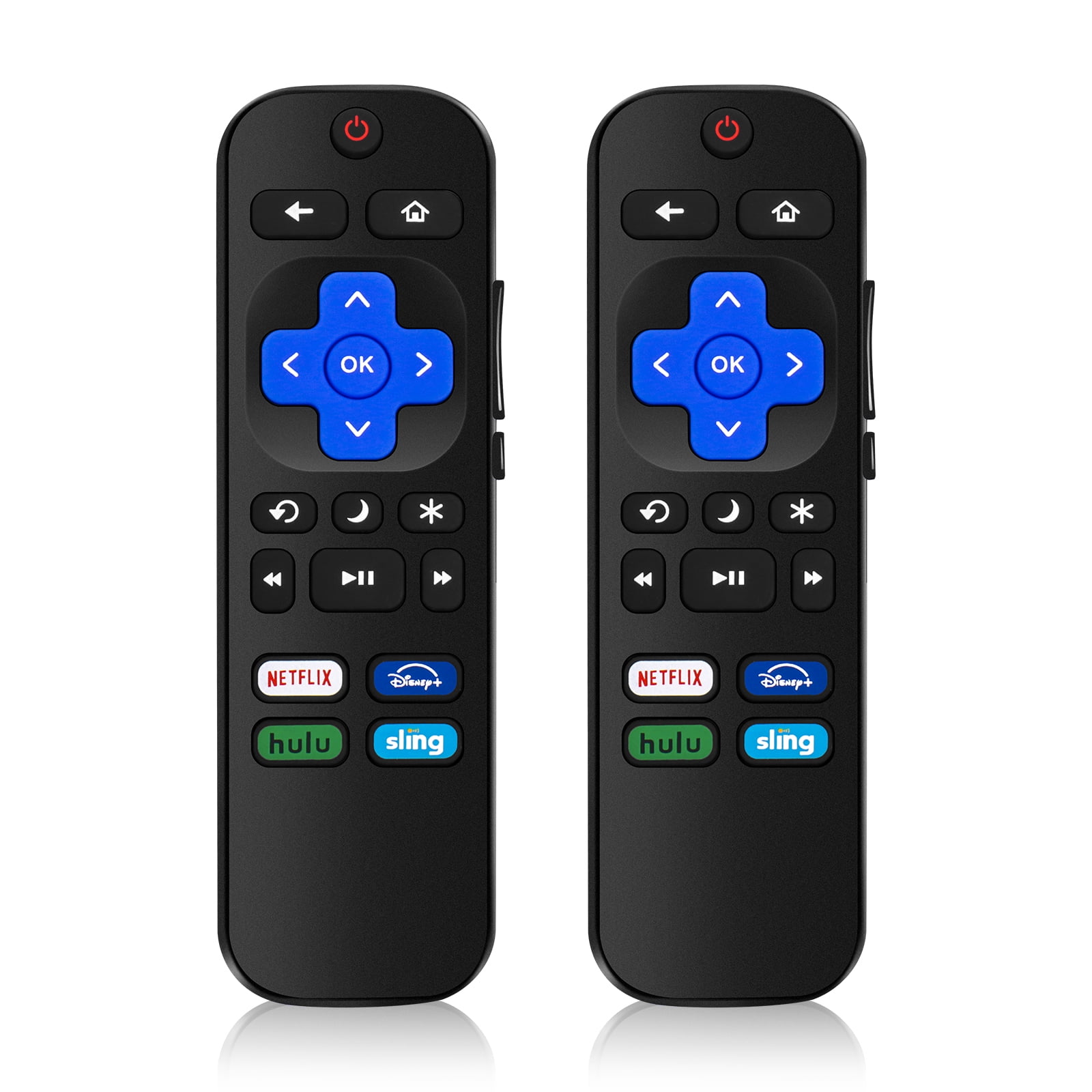 2-Pack Replacement Remote Control Compatible for Roku TV, Universal Remote fit for Hisense/Onn/TCL/Sharp/Element/Philips/JVC/RCA/Insignia/Sanyo/LG Roku Series Smart TVs (Not for RokuStick & Box)