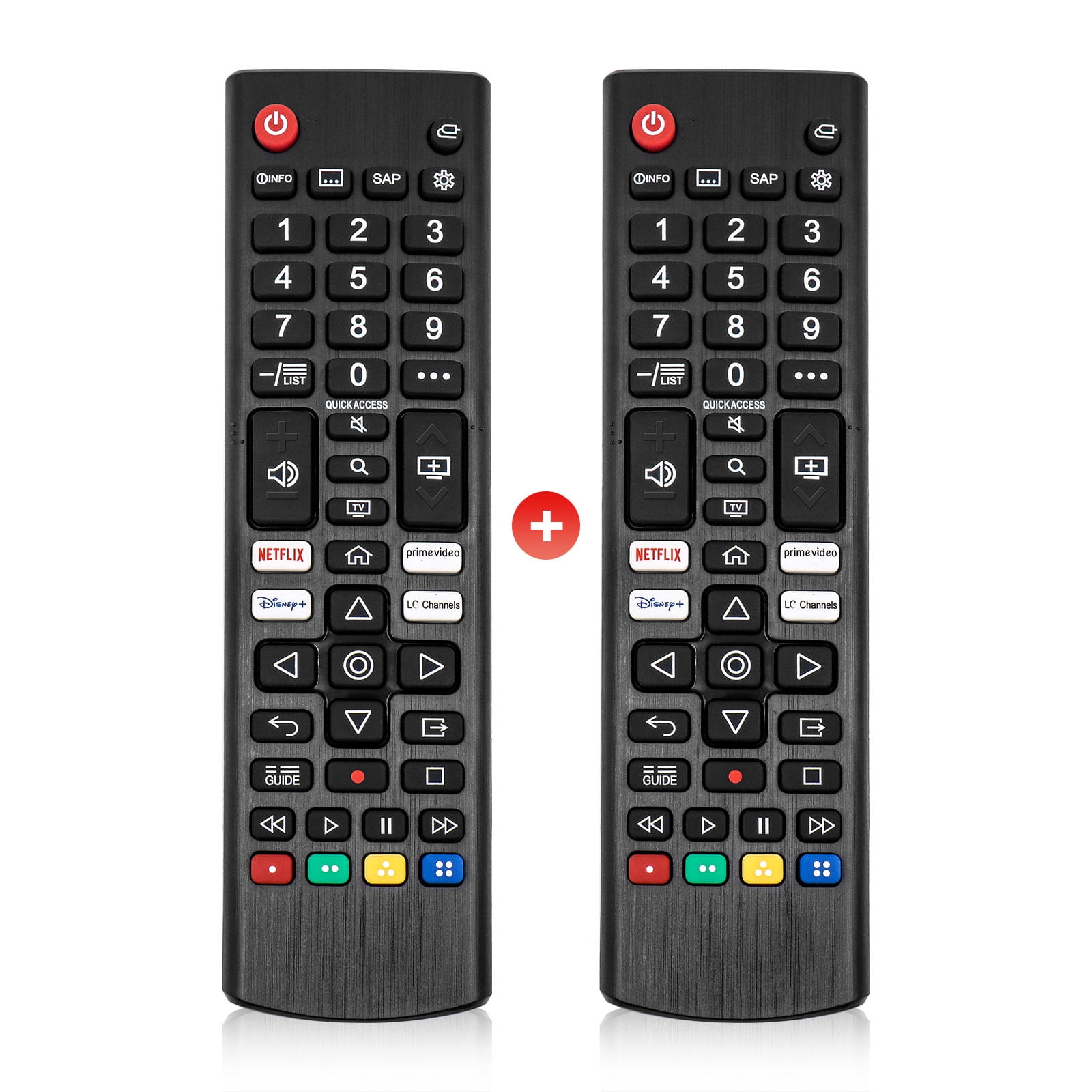 Pack of 2) Universal TV Remote Control Replacement Fit for