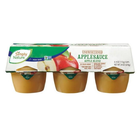 Lunch Buddies Unsweetened Applesauce Cups, 6 count - Pack of 2