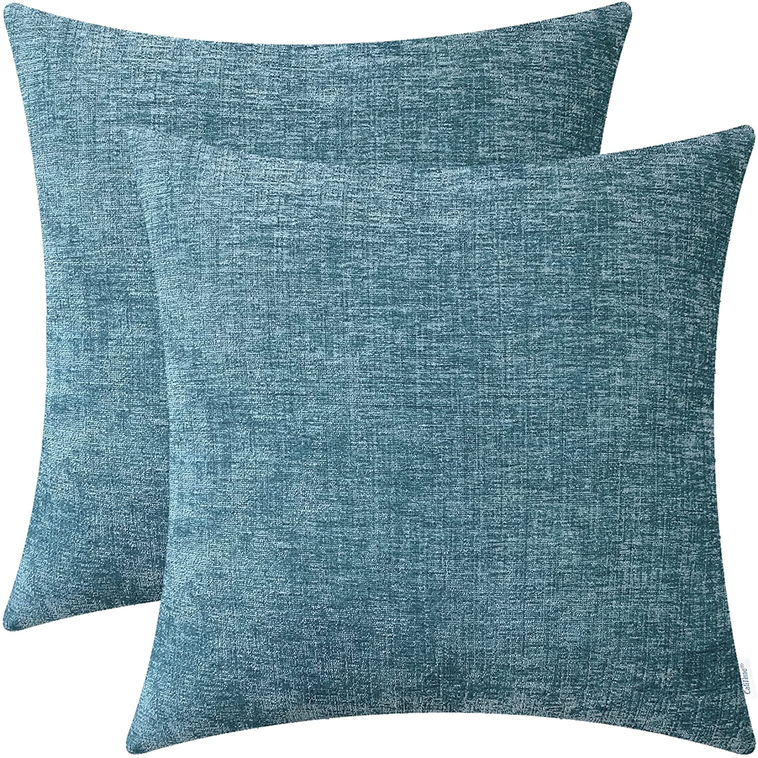 Pack of 2 Velvet Soft Solid Decorative Square Throw Pillow Covers Set Cushion Case for Sofa Bedroom Car