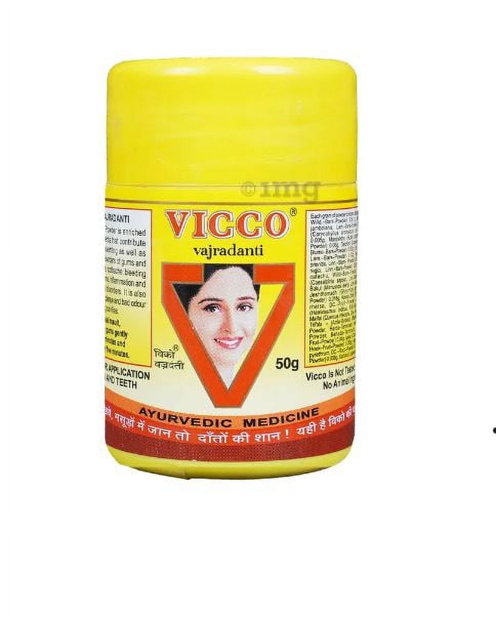 Pack of 2 Vicco Vajradanti Tooth Powder For Healthy Teeth & Gums 50