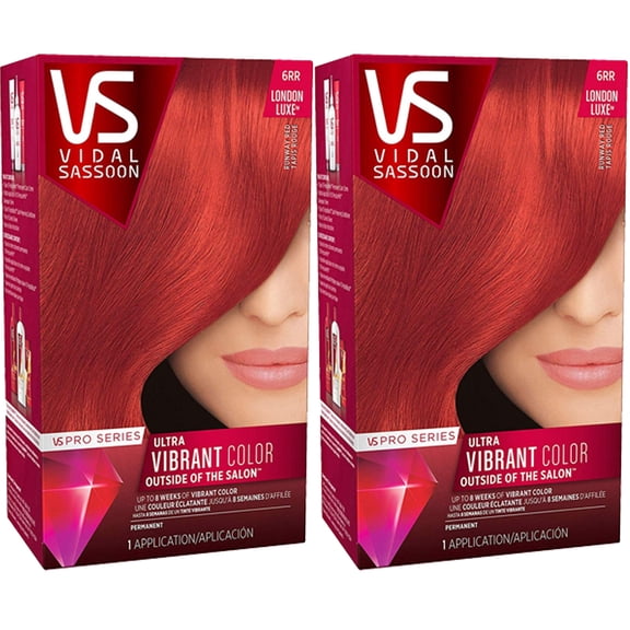 Pack of (2) Vidal Sassoon Pro Series, 6RR Runway Red 1 Kit