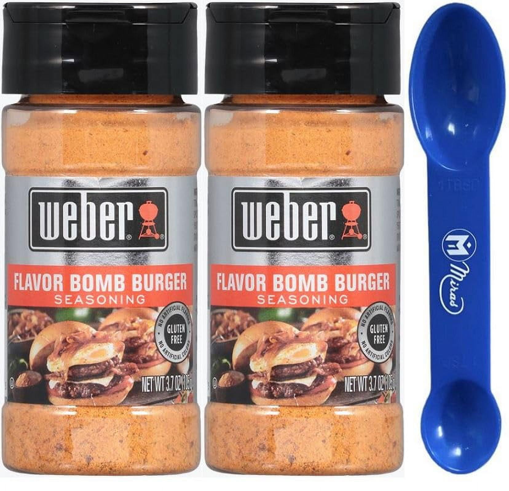 https://i5.walmartimages.com/seo/Pack-of-2-Weber-JB28-Flavor-Bomb-Burger-Seasoning-3-7-oz-Miras-Trademark-2-in-1-Measuring-Spoon-Included_996a795b-2cf0-4cf1-8b37-9d804fdc3482.5989d7344560d8178bd2e64c8a2ff070.jpeg