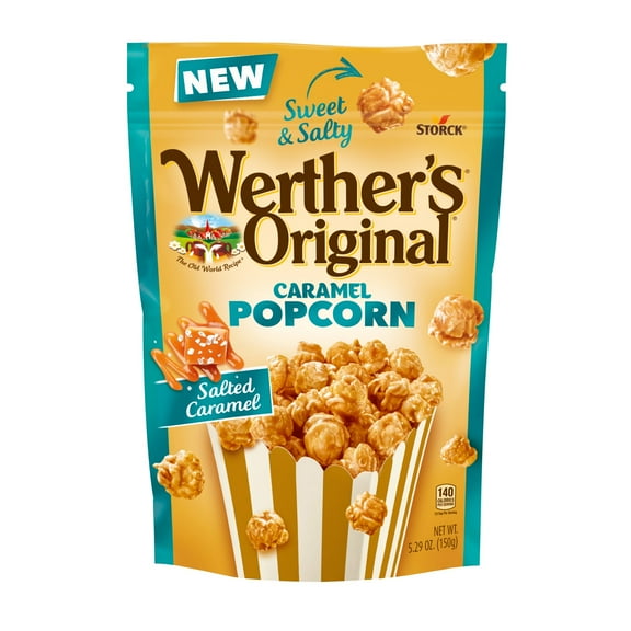 Pack of 2 Werther's Original Salted Caramel Popcorn, 5.29 oz (Package May Vary)