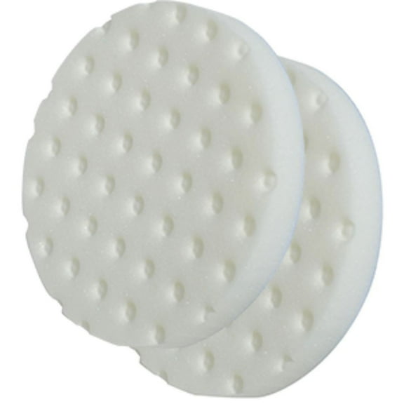 Pack of 2 White Contemporary Round Buff Magic Pad 6"