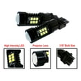 thumbnail image 1 of Pack of 2 White LED 3157 3057 3156 Light Bulb Plug and Play 3-Sided Dual Intensity Projector Lens Running Tail Brake Reverse Back-up Light 12V - 24V, 1 of 5