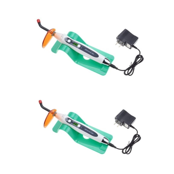 Pack of 2 Wired & Wireless 5W Curing Light Lamp 1200~2000MW/cm2 Cure Lamp USA