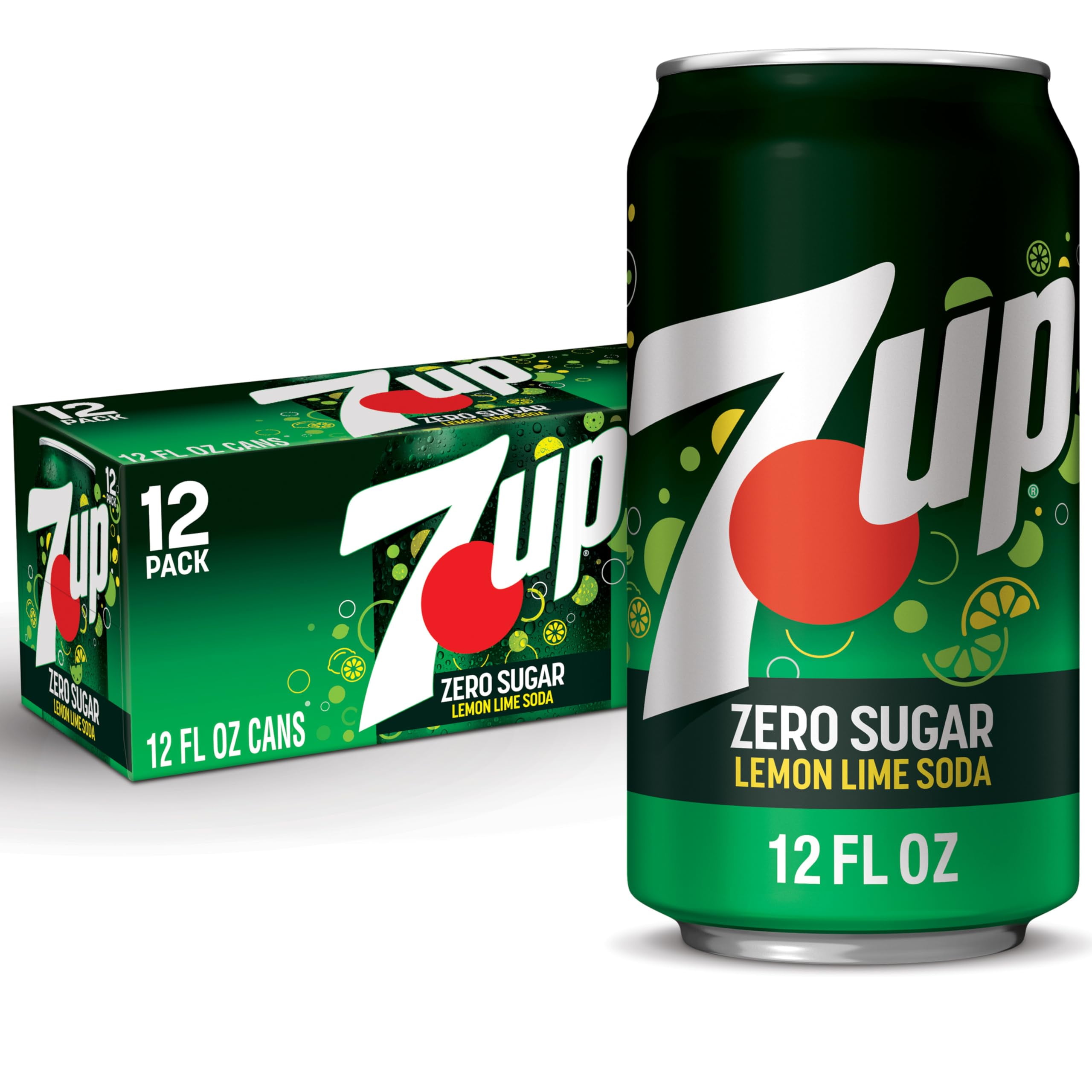 Pack of 2 - Zero Sugar 7-Up Soda, 12 Oz., Pack Of 12
