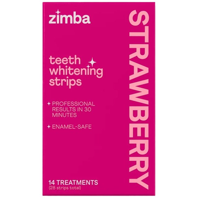 Pack of 2 Zimba Teeth Whitening Strips, 28 Reduced Sensitivity Whitening Strips (14 Treatments