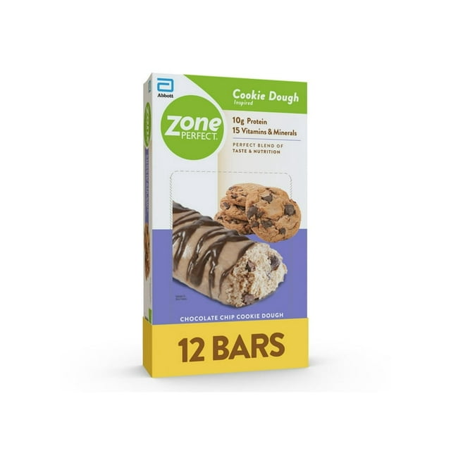 Pack of 2 ZonePerfect Protein Bars Chocolate Chip Cookie Dough 12