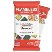 (Pack of 2) heats LAVA GEL Flameless Food Warming Pads – Half Size 8.5 x 10" Portable & Safe Self-Heating Disposable Food Warmer