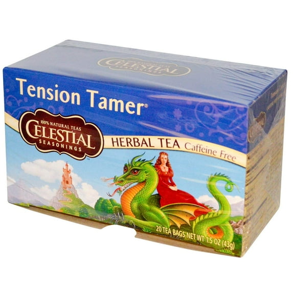 Pack of 2 x CCF19 Celestial Seasonings Herbal Tea - Tension Tamer - Caffeine Free - 20