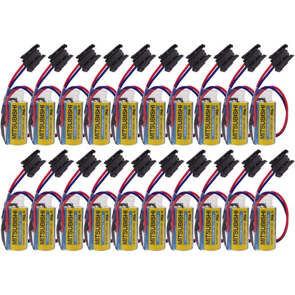 (Pack of 20) 1700mAh MR-BAT ER17330V 3.6V A6BAT PLC Lithium Industrial Battery for FANUC CNC System