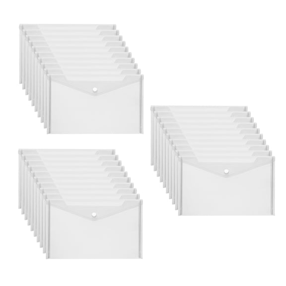 Pack of 20/30 Clear Sleeves Effective Paper Storage Pocket Student Paper Folder Clear Document Storage Pouches