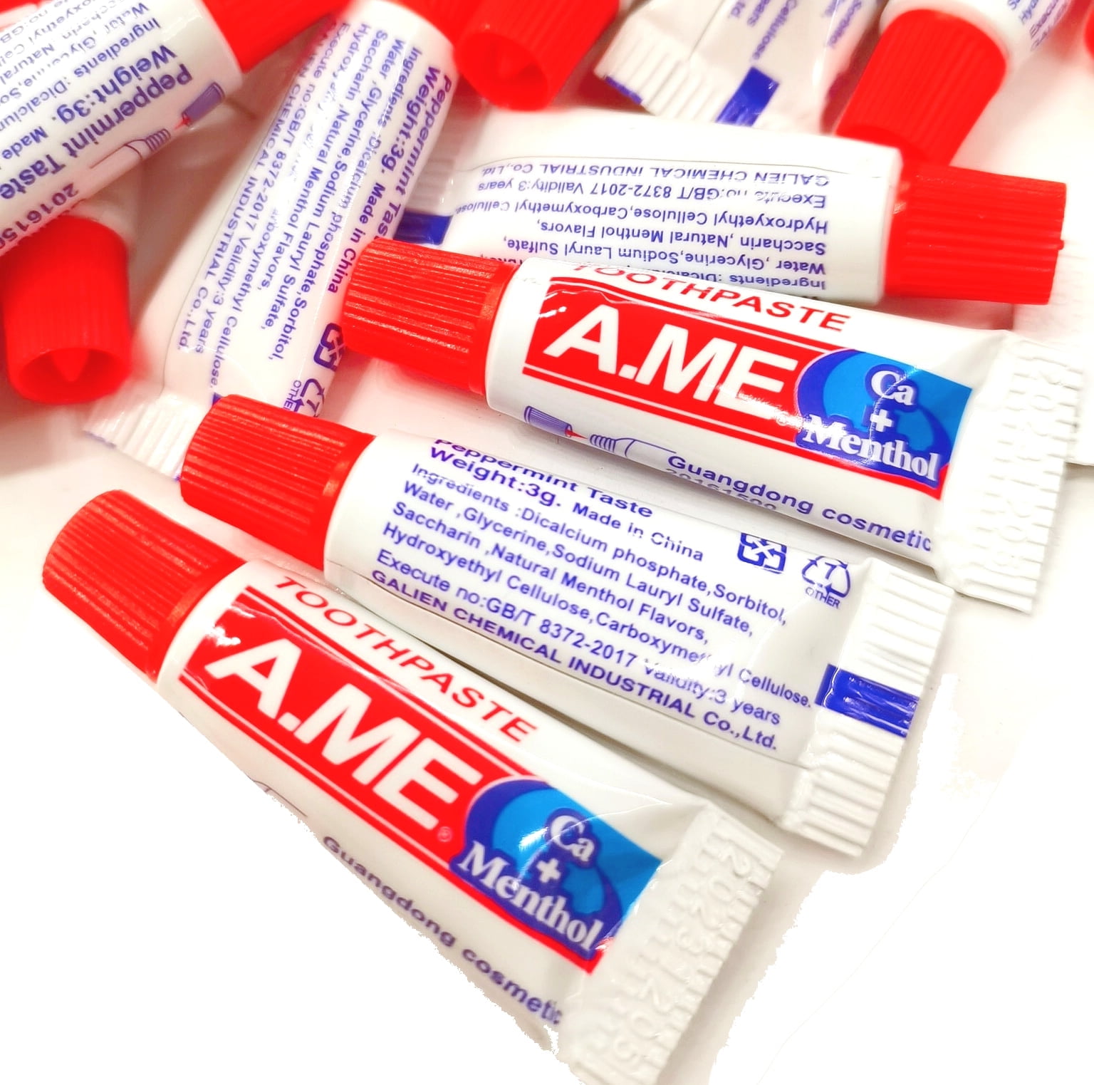 Pack of 30, 3gram/0.11ounce Multi Purposed Lightweight Personal Oral Care Small Travel Size Toothpaste for Hotel Supplies,Hiking,Party,Family,Guests.