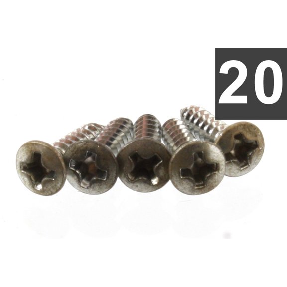 Pack of 20 Aged Nickel Pickguard Screws