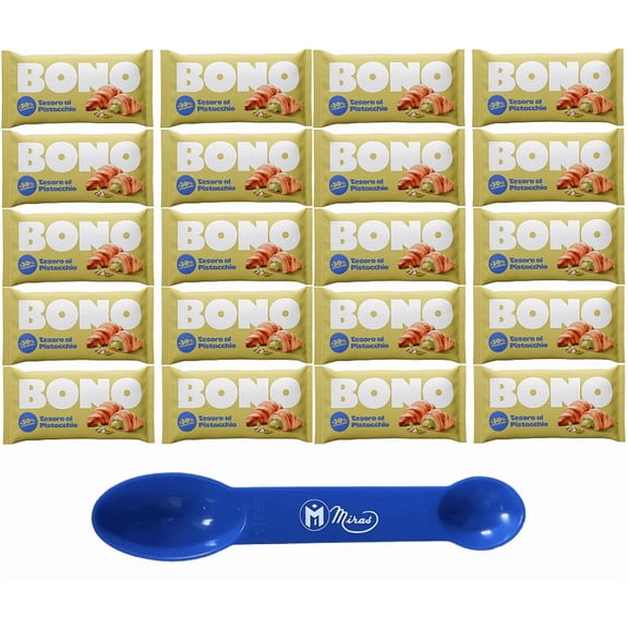(Pack of 20) Bono Croissant with Pistachio 80g (2in1) Miras Trademark Measuring Spoon Included)
