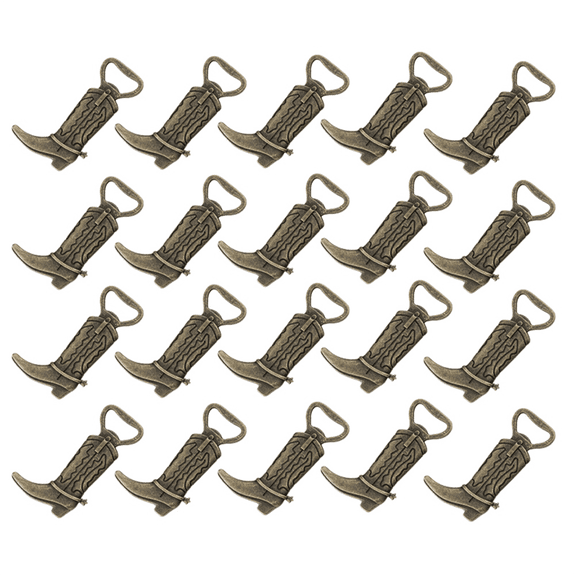 Pack of 20 Cowboy Boot Bottle Openers, Wedding Gifts Vintage Beer Favors,Old Cyan