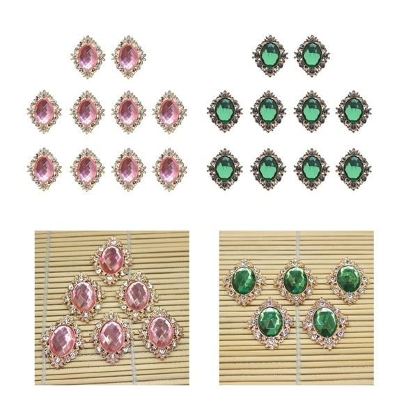 Pack of 20 DIY Bling Pearl Flatback Buttons Embellishments for Wedding Crafting Dress Phone Case Making Bags Ornaments Headband
