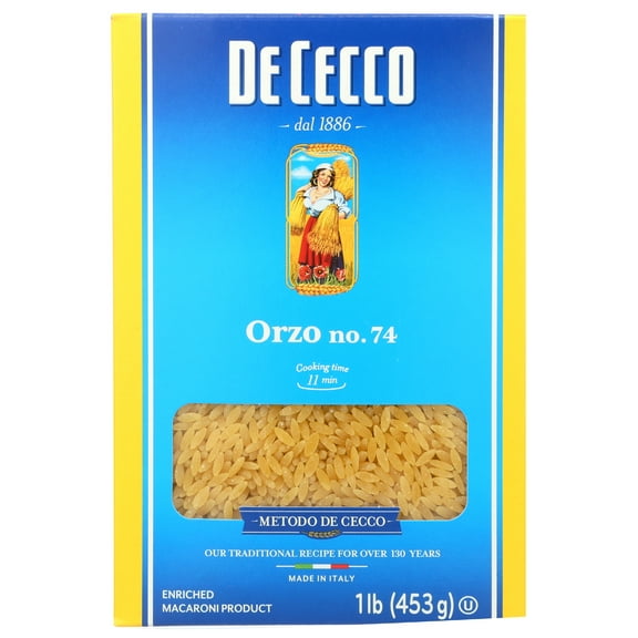 Pack of 20, De Cecco Orzo no. 74, 16 oz