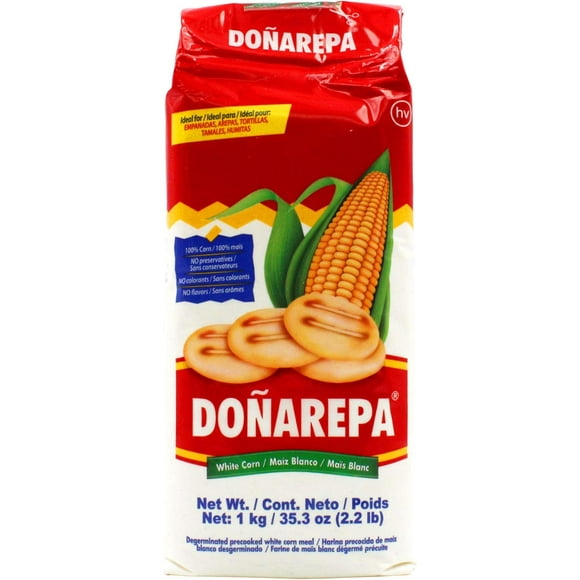 Pack of 20, Dona Arepa Precooked White Corn Flour, 35.2 oz