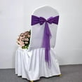 thumbnail image 1 of Pack of 20 Double Bows Organza Stretch Chair Sashes for Romantic Wedding Holiday Party Celebration Birthdays Chair Decorations (Fuchsia, 20pcs), 1 of 9