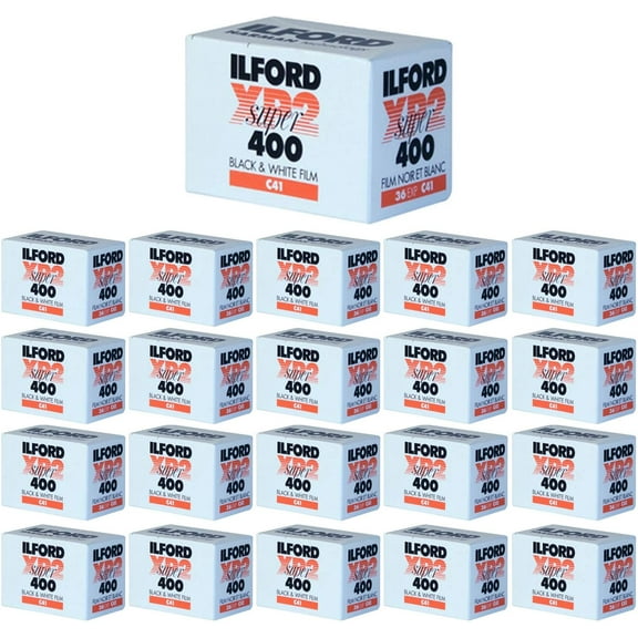 Pack of 20 Ilford XP-2 Super 400 135-36 Black & White Film