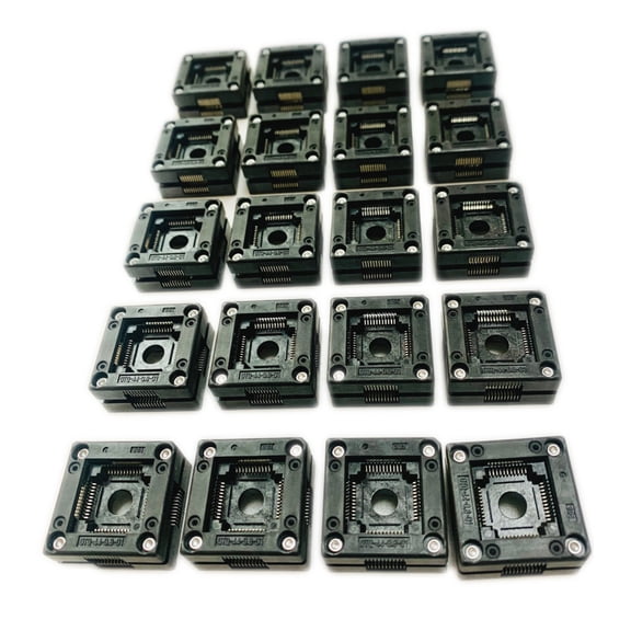 Pack of 20 OTQ-44-0.8-01 Top socket for PQFP 44 way Open , for use in test and burn-in.