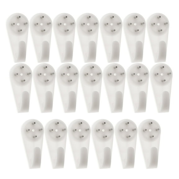 Pack of 20 Picture Hangers for Brick, Concrete and Cinder Block - pins /Invisible Traceless(Punch Free) -Holds Max 6kg Load L