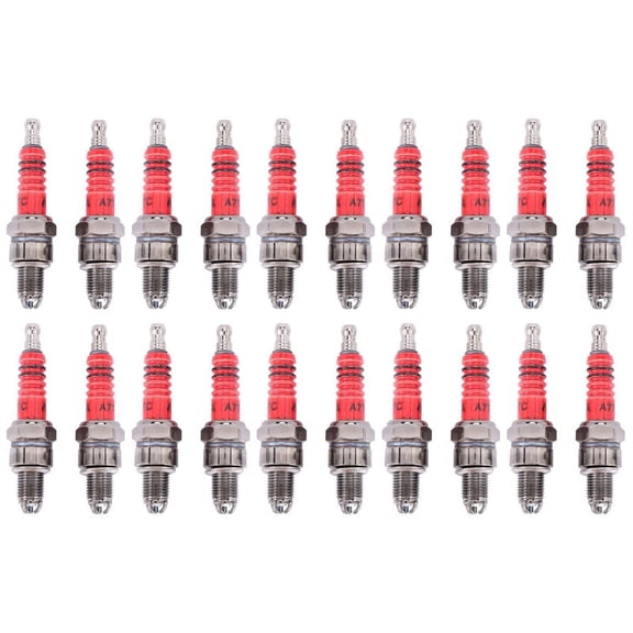Pack of 20 Racing 3 Electrode Spark Plug A7Tc for 50Cc 110Cc 125Cc 150Cc Atv Scooter Dirt Bike Go Kart