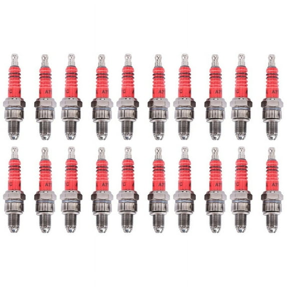 Pack of 20 Racing 3 Electrode Spark Plug A7Tc for 50Cc 110Cc 125Cc 150Cc Atv Scooter Dirt Bike Go Kart