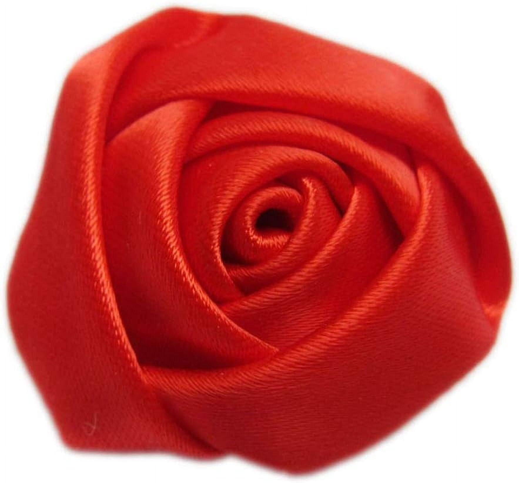 YYCRAFT Pack Of 30 Satin 4D Rolled Roses - 1.5 Inch Gold Roses For Wedding, Craft, Hair & Bouquet Decor
