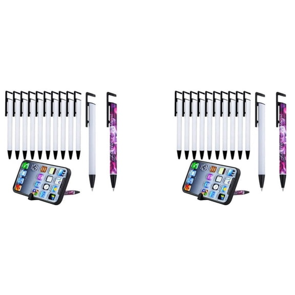 Pack of 20 Sublimation Pen Blanks with Shrink Wrap Coated Aluminum Tube Body for Sublimation Printing Ballpoint