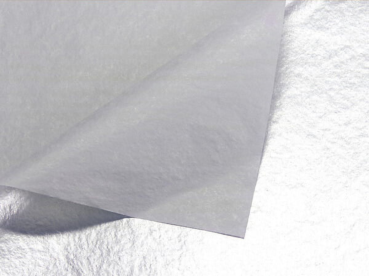 Made in USA 50 Sheet Single SIded Metallic Gift Tissue Paper Pack, 20 X  30 (Silver)