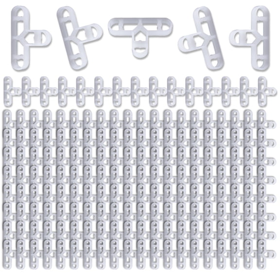 200 Pieces Multipurpose 10mm 3/8 Inch Brick Wall and Deck Board Spacers for Leveling Systems With Clear Designs
