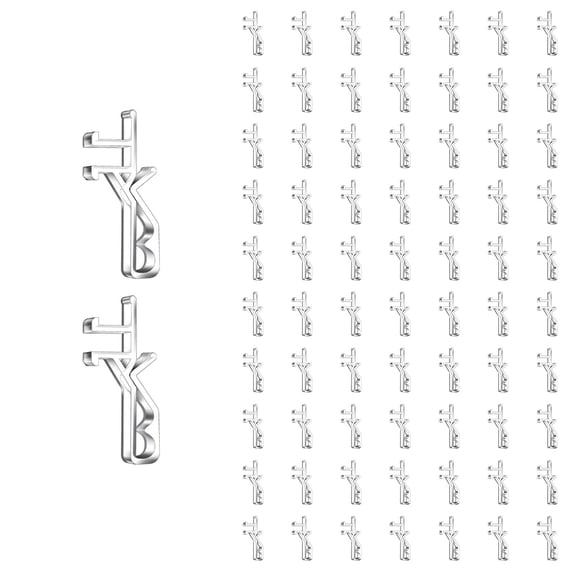 Pack of 24/72 Clear Plastic Invisible Valance Clips for Window Blind Decors