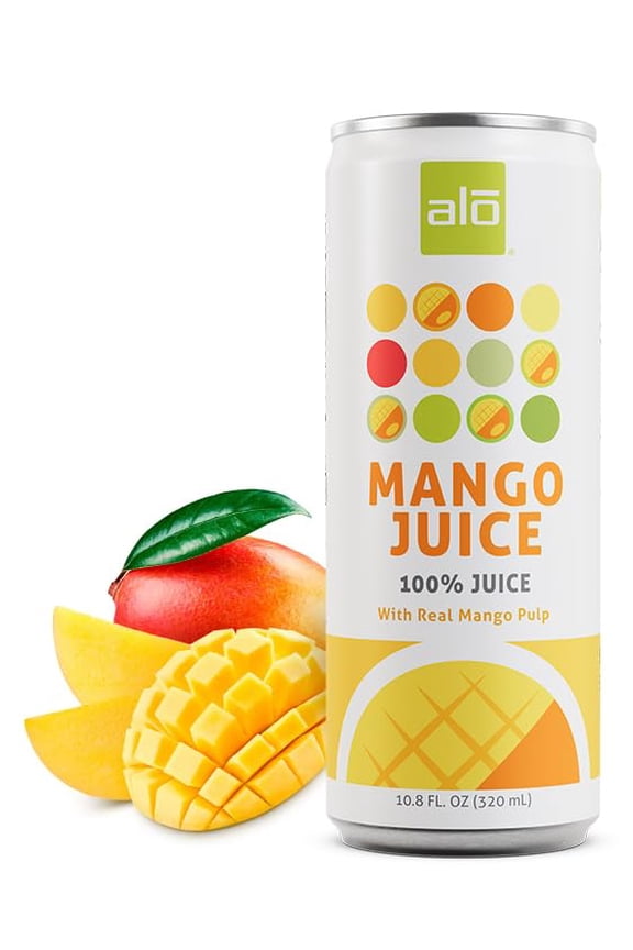 (Pack of 24) Alo Juice Mango with Pulp 10.8 Fl Oz