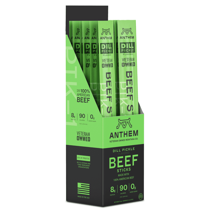 Pack of 24 Anthem Snacks LLC Beef Stick Dill Pickle 1 oz